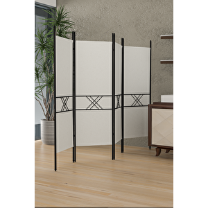 4 Kanatli Beyaz Paravan 1444b