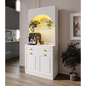 Guneystore Armoni Gold Mini Kahve Köşesi Komple Mdf - Ücretsiz Montaj