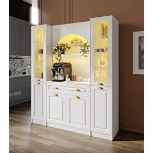 Guneystore Armoni Gold Maxi Kahve Köşesi Komple Mdf - Ücretsiz Montaj