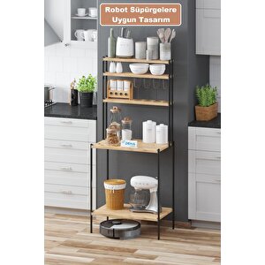 Robot Süpürge Uyumlu Raflı Mutfak Kahve Köşesi Dolap Raf  Mutfak Organizer Bango