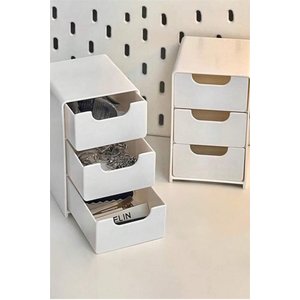 Tidy 2 Adet Mini Çekmece Organizer 3 Çekmeceli Çok Amaçlı Düzenleyici-takı Hobi Aksesuar Organizeri