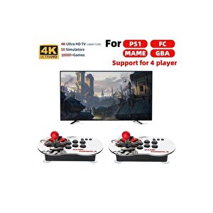 M9 64gb Arcade Retro 4k Hdmi Oyun Konsolu 10000 Oyun Çift Kontroller