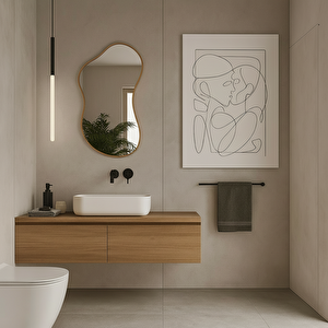 Modern Kıvrımlı Form Mdf Ayna – 5 Farklı Boy Seçeneği 40x72 cm