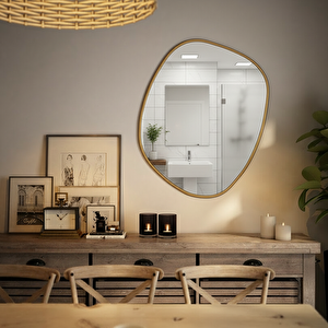 Modern Asimetrik Mdf Ayna – 6 Farklı Boy Seçeneği 80x97 cm