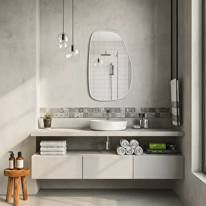 Modern Asimetrik Mdf Ayna – 5 Farklı Boy Seçeneği 70x112 cm
