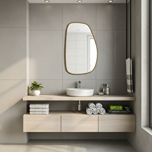 Modern Asimetrik Mdf Ayna – 5 Farklı Boy Seçeneği 70x112 cm