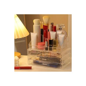Ruby Şeffaf Organizer Set 3 Çekmeceli Mücevher Kutusu Ruj Düzenleyici Makyaj Organizeri