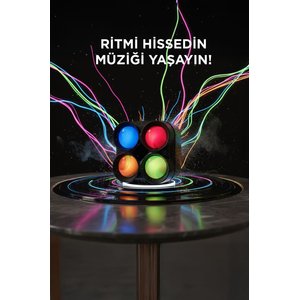 Bluetooth Speaker Kablosuz Hoparlör Led Işıklı 5 Watt Usb Girişli Şarjlı Hoparlör Gts-1835 Siyah