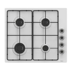 Ve Afm Tech Markali/ Rear Turbolu Beyaz Ankastre Set (el066 Emaye Ocak +fm7701 +fm3401w)