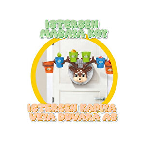 Deer Bounce Game +4 Yaş Için 1-3 Oyunculu Eğlenceli Rekabetçi Hedef Top Atış Aile Oyunu