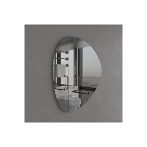 Modern Çerçevesiz Organik Form Ayna – El Yapımı Asimetrik Duvar Aynası (4 Boy) 70x81 cm
