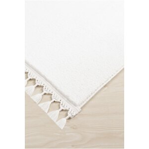 Vl Yuvarlak Comfort Ponpon Saçaklı Peluş 120x450 cm