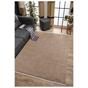 Rixos Vl Yıkanabilir Kaydırmaz, Pamuk Dokuma, Premium Kalite Salon&mutfak&yemek Odası Kilim Antrasit 160x300 cm