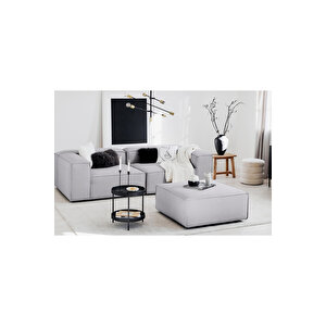Relax Soft 3 Modül Gri Keten 122 (2 Köşe 1 Puf) Gri