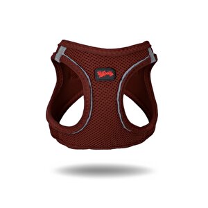 Air-mesh Harness Köpek Göğüs Tasması, Bordo, Xs XS