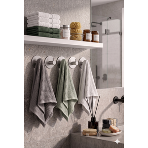 4 ADET Oval Paslanmaz Çelik Banyo Askısı/Bornoz Askısı / Havlu Askısı/ Lif Askı /Havluluk - YENİ TASARIM