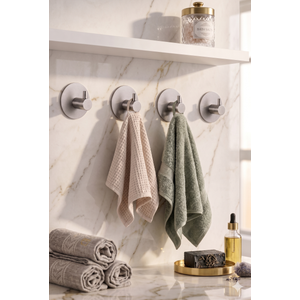 4 ADET Oval Paslanmaz Çelik Banyo Askısı/Bornoz Askısı / Havlu Askısı/ Lif Askı /Havluluk - YENİ TASARIM
