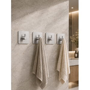 4 ADET KARE MODEL Paslanmaz Çelik Banyo Askısı/Bornoz Askısı / Havlu Askısı/ Lif Askı /Havluluk Çok Amaçlı- Tüm Alanlara Uyumlu