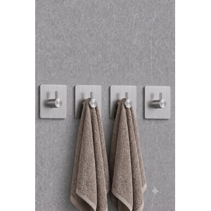 4 ADET KARE MODEL Paslanmaz Çelik Banyo Askısı/Bornoz Askısı / Havlu Askısı/ Lif Askı /Havluluk Çok Amaçlı- Tüm Alanlara Uyumlu