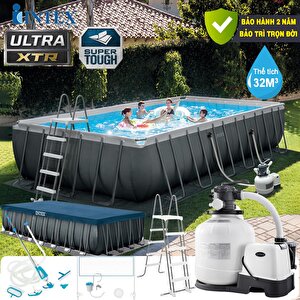 İntex 26368 732x366x132cm Ultra Xtr Prefabrik Havuz Tuzlama Sistemli Filtre
