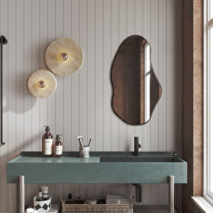 Organik Formlu Minimalist Ayna – İnce Çerçeveli Modern Tasarım – Siyah, 5 Boyut – Duvara Monte Şık Aksesuar 60x106 cm