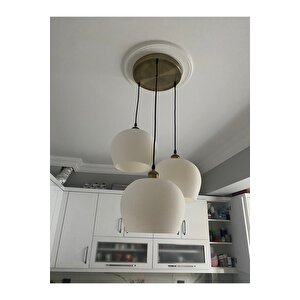 Modern Tarzda Sarkıt Salon Mutfak Yatak Odası Için 3'lü Bohem Avize (rusti̇k Ampul Hedi̇yeli̇) Nestvibe Beyaz
