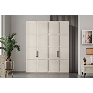 Pita Beige 4 Kapılı Gardırop