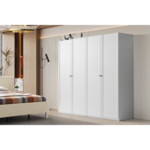 Mony White 4 Kapılı Gardırop