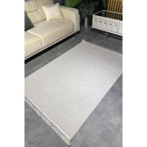 Luxess Dizayn 1063 Gri Kaymaz Taban Kesme Yolluk Mutfak Halısı Modern Salon Halısı 80x250 cm