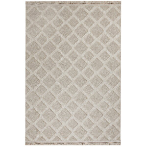 Enti Togo 7506 Bej Hav Toz Vermez Hasır Dokulu Koridor Mutfak Salon Kesme Halı 120x500 cm