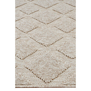 Enti Togo 7506 Bej Hav Toz Vermez Hasır Dokulu Koridor Mutfak Salon Kesme Halı 120x500 cm