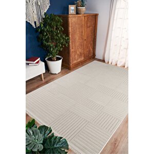 Enti Prag 9204 Bej Halı Yolluk Modern Salon Halısı Antre Hol 120x500 cm