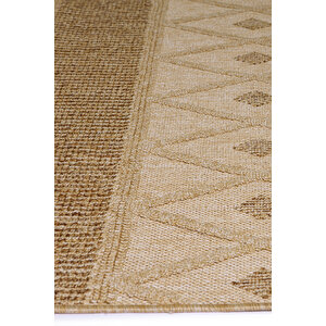 Seyran Loopy 620 Bej-kahve Halı Ince Mutfak Kilim Salon Kesme Halı Yolluk 200x300 cm