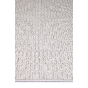Seyran Loopy 621 Krem Halı Ince Mutfak Kilim Salon Kesme Halı Yolluk 120x400 cm