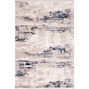 Enti Dora 1909 Mavi Salon Halısı Kesme Yolluk Yumuşak Doku Kaymaz Tozumaz Halısı 80x300 cm