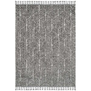 Enti Bukle 1408 Gri Iskandinav Halı Kesme Yolluk Salon Halı Koridor Oturma Odası Halısı 80x400 cm