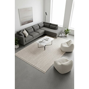Enti Piana 1110 Taba Halı Kilim Kaymaz Taban Yıkanabilir Salon Mutfak Kesme Yolluk 100x450 cm
