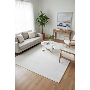 Antik 1808 Beyaz Hav Toz Vermez Kolay Temizlenen Salon Halısı Yolluk Koridor Halısı 120x350 cm