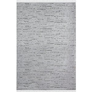 Enti Terrace 8202 Gri Iskandinav Halı Yıkanabilir Kesme Yolluk Koridor Kaymaz Çocuk Odası 160x230 cm