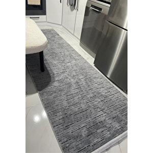 Enti Terrace 8202 Gri Iskandinav Halı Yıkanabilir Kesme Yolluk Koridor Kaymaz Çocuk Odası 160x230 cm