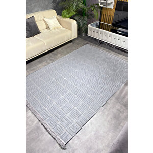 Luxess Dizayn 1062 Gri Kaymaz Taban Kesme Yolluk Mutfak Halısı Modern Salon Halısı 80x350 cm