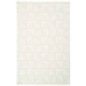 Luxess Dizayn 1062 Krem Kaymaz Taban Kesme Yolluk Mutfak Halısı Modern Salon Halısı 160x300 cm