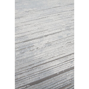 Luxess Nova 1123 Gri Halı Kilim Kaymaz Taban Yıkanabilir Salon Mutfak Kesme Yolluk 120x500 cm