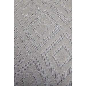 Luxess Dizayn 1089 Krem Kaymaz Taban Kesme Yolluk Mutfak Halısı Modern Salon Halısı 160x300 cm