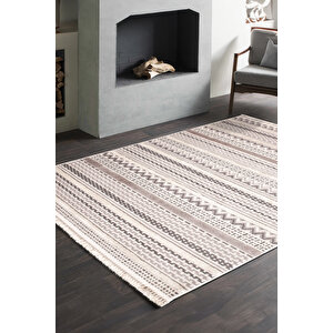 Enti Step 2207 Gri Hav Toz Vermez Yumuşak Dokulu Mutfak Koridor Oturma Grubu Halı 120x350 cm