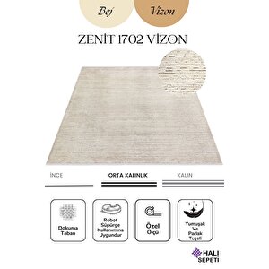 Enti Naturel 1702 Vizon Yumuşak Dokulu Parlak Görünümlü Halı Kesme Yolluk 160x250 cm