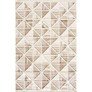 Enti Step 2201 Krem Hav Toz Vermez Yumuşak Dokulu Mutfak Koridor Oturma Grubu Halı 80x400 cm
