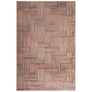 Decoser Hasır 8051 Kahve Halı Kilim Kaymaz Taban Salon Mutfak Kesme Yolluk 100x300 cm