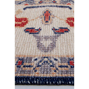 Norm Halı Allure 61-029 Lacivert Eskitme Halı Etnik Otantik Dokuma Şönil Yıkanabilir Salon Halısı 190x290 cm