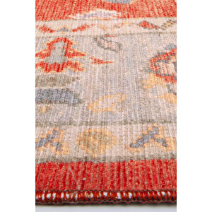Norm Halı Allure 61-030 Kırmızı Eskitme Halı Etnik Otantik Dokuma Şönil Yıkanabilir Salon Halısı 230x330 cm